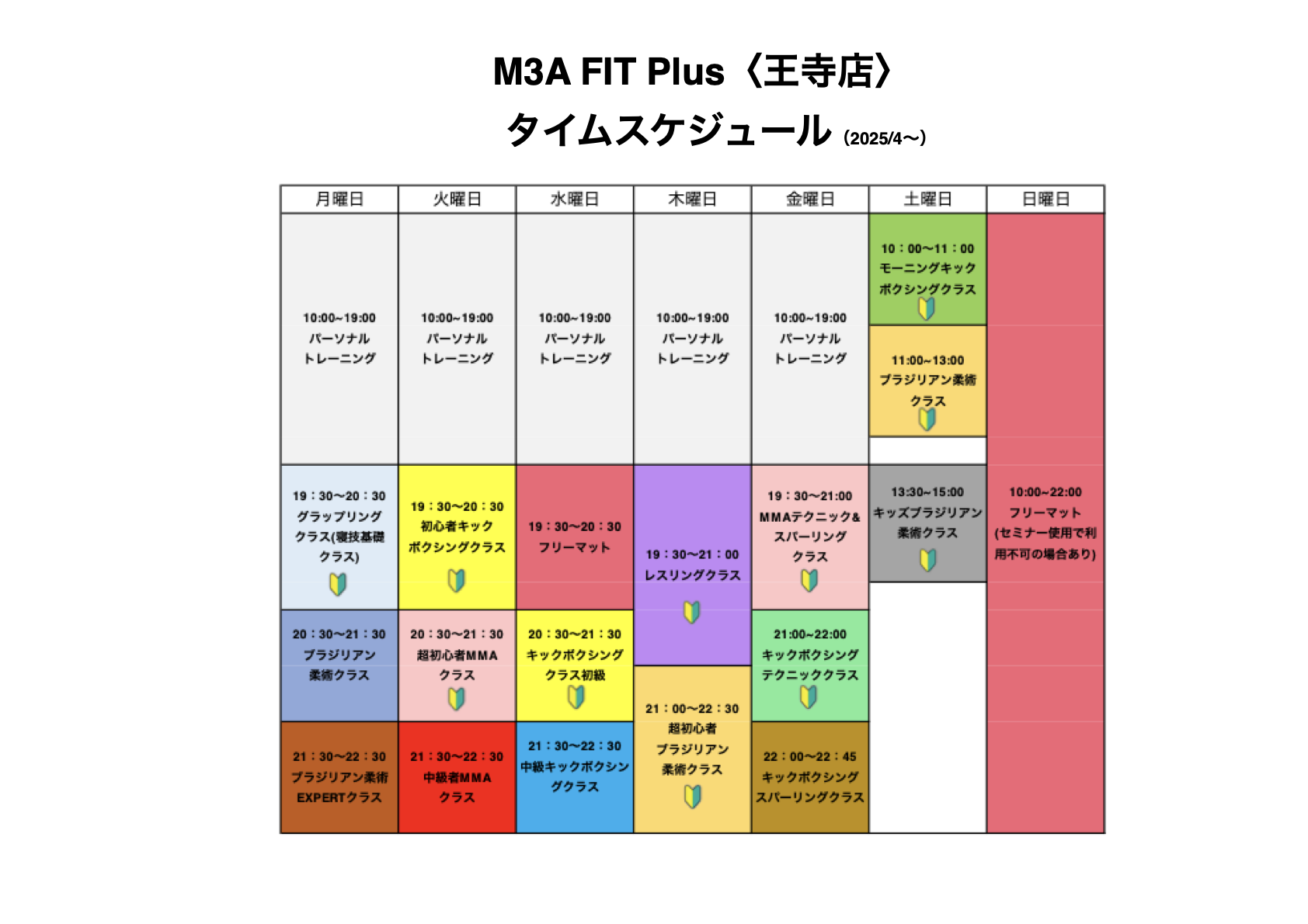 M3AFITplus スケジュール